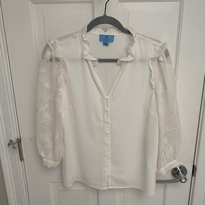 Cece lace sleeve top